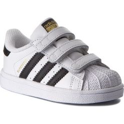 Buty adidas - Superstar Cf I BZ0418 Ftwwht/Cblack/Ftwwht. Białe buty chłopięce sportowe Adidas, ze skóry, na rzepy, adidas superstar. W wyprzedaży za 159,00 zł.