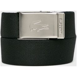 Lacoste - Pasek (2-pack). Czarne paski męskie marki Lacoste, w paski, z materiału. Za 399,90 zł.