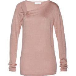 Swetry klasyczne damskie: Sweter bonprix stary jasnoróżowy