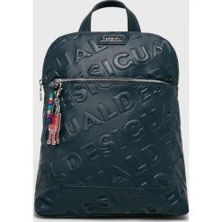 Desigual - Plecak. Różowe plecaki damskie Desigual, bez wzorów, ze skóry ekologicznej. W wyprzedaży za 239,90 zł.