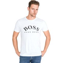 BOSS Hugo Boss Koszulka Biały. Białe podkoszulki męskie BOSS Hugo Boss, l, z nadrukiem, z bawełny, z krótkim rękawem. Za 223,95 zł.