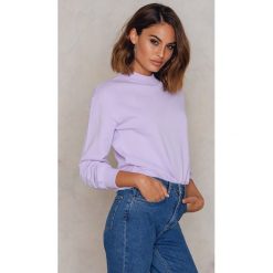 Bluzy damskie: NA-KD Basic Bluza basic – Purple