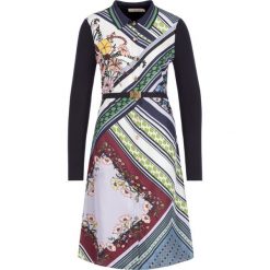 Sukienka koszulowa Tory Burch Printed Shirt Dress 57362. Sukienki damskie Tory Burch, l, bez wzorów, z wełny, z koszulowym kołnierzykiem, bez rękawów, koszulowe. W wyprzedaży za 1359,00 zł.