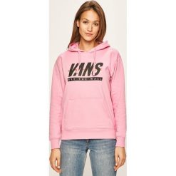 Vans - Bluza. Różowe bluzy damskie Vans, s, z nadrukiem, z bawełny, bez rękawów, z kapturem. W wyprzedaży za 199,90 zł.