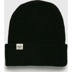 Herschel - Czapka. Czarne czapki damskie Herschel, bez wzorów, z dzianiny. Za 89,90 zł.