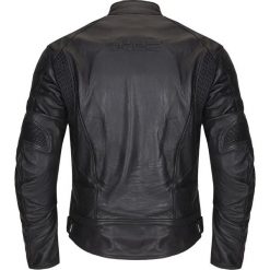 Kurtki męskie: W-TEC Kurtka motocyklowa męska skórzana Mardok NF-1121 czarna r. 4XL (13616)