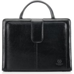 Skórzana aktówka damska PAOLO PERUZZI GA153 czarna - Czarny. Czarne aktówki damskie Paolo Peruzzi, w paski, ze skóry, eleganckie, duże, bez dodatków. Za 359,99 zł.