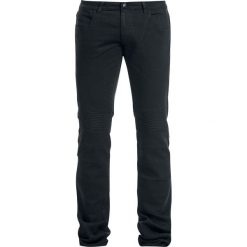 Rock Rebel by EMP Biker Knee Jared (Slim Fit) Jeansy czarny. Czarne jeansy męskie regular Rock Rebel by EMP, z aplikacjami, z jeansu. Za 79,90 zł.