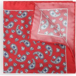 Poszetka Czerwona Paisley. Czerwone poszetki męskie marki LANCERTO, paisley, z jedwabiu, klasyczne. Za 99,90 zł.