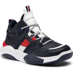 Sneakersy TOMMY HILFIGER - Mid Cut Lace-Up Sneaker T3B4 30945 0815800 S Blue. Niebieskie półbuty dziewczęce TOMMY HILFIGER, na sznurówki. Za 359,00 zł.