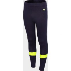 Legginsy dziewczęce (122-164) JLEG209 - limonka neon. Legginsy dziewczęce 4F JUNIOR, bez wzorów, z bawełny. Za 49,99 zł.