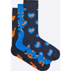 Happy Socks - Skarpety I Love Dad (3-pack). Niebieskie skarpetki męskie marki Happy Socks, z elastanu. W wyprzedaży za 69,90 zł.