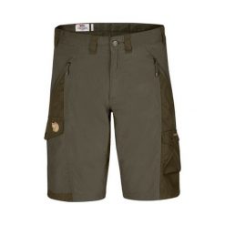 Fjällräven Abisko Shorts, Ciemna Oliwka | 633 | 52. Spodenki i szorty męskie Fjällräven, s, bez wzorów, z tkaniny, krótkie. W wyprzedaży za 547,97 zł.