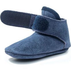 Buciki niemowlęce: Skórzane buty niemowlęce w kolorze niebieskim