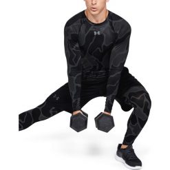Under Armour HeatGear® Armour Koszulka Czarny. Czarne podkoszulki męskie Under Armour, l, bez wzorów, z elastanu, bez kołnierzyka, długie. Za 206,95 zł.