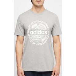Koszulka męska adidas popielate. Szare koszulki męskie Adidas, s, bez wzorów, z jersey, bez kołnierzyka, bez rękawów. Za 69,90 zł.