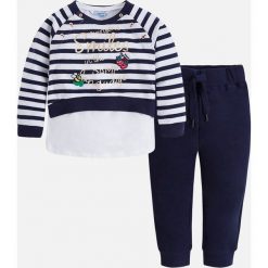 Mayoral - Komplet dziecięcy (bluza + spodnie) 98-134 cm. Szare bluzy dziewczęce marki Mayoral, z nadrukiem, z elastanu. Za 169,90 zł.