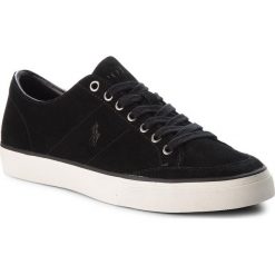 Tenisówki POLO RALPH LAUREN - Sherwin 816713116001 Black. Czarne półbuty męskie Polo Ralph Lauren, bez wzorów, z zamszu, eleganckie, bez zapięcia. W wyprzedaży za 309,00 zł.