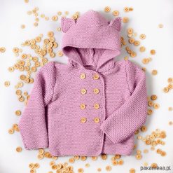 Swetry dziewczęce: Sweter Kotek Merynos Dziecięcy