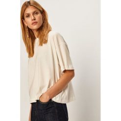Pepe Jeans - T-shirt Mimi x Dua Lipa. Szare bluzki damskie Pepe Jeans, s, bez wzorów, z bawełny, z okrągłym kołnierzem. W wyprzedaży za 99,90 zł.