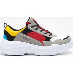 Kolorowe sneakersy - Wielobarwny. Szare sneakersy męskie House, bez zapięcia. Za 149,99 zł.