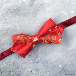 Cheri. Satynowa mucha męska. Żółte muchy męskie Pakamera, z satyny, eleganckie. Za 69,00 zł.