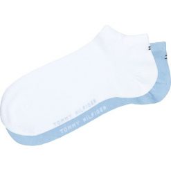 Tommy Hilfiger 2-pack Skarpetki Niebieski Biały. Niebieskie skarpetki męskie TOMMY HILFIGER, bez wzorów, z elastanu. Za 51,95 zł.