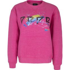 Bluza Pepe Jeans. Różowe bluzki damskie Pepe Jeans, z nadrukiem, z jeansu, bez rękawów, bez kaptura. Za 149,00 zł.