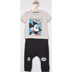 Blukids - Komplet dziecięcy 68-98 cm. Szare spodnie chłopięce Blukids, z nadrukiem, z bawełny. W wyprzedaży za 49,90 zł.