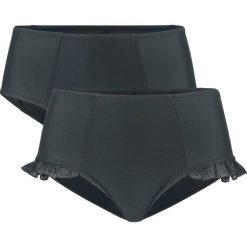 Bielizna wyszczuplająca: Figi bikini wyszczuplające (2 pary) bonprix czarny + czarny