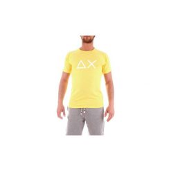T-shirty z krótkim rękawem Sun68 T19151. Żółte t-shirty męskie SUN68, s, bez wzorów, bez kołnierzyka, krótkie. Za 198,01 zł.