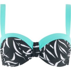 Stroje kąpielowe damskie: Biustonosz bikini na fiszbinach bonprix czarno-biały