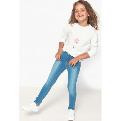 Jeansy skinny 3-12 lat. Niebieskie jeansy dziewczęce marki La Redoute Collections, z bawełny, z standardowym stanem. Za 70,52 zł.