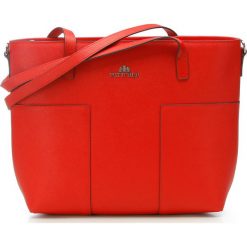 Torebka damska 86-4E-429-3. Czerwone shopper bag damskie marki Wittchen, w paski, z tłoczeniem. Za 399,00 zł.