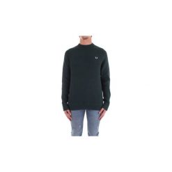 Swetry Fred Perry K5508. Zielone swetry męskie Fred Perry, s, bez wzorów, bez kołnierzyka, bez kaptura. Za 903,28 zł.