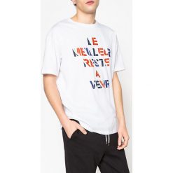 T-shirty męskie: Wzorzysty T-shirt z napisem Oeko Tex