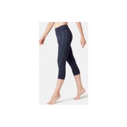 Legginsy 7/8 Slim Gym & Pilates 560 damskie granatowe. Niebieskie legginsy damskie DOMYOS, s, bez wzorów, z elastanu. Za 79,99 zł.