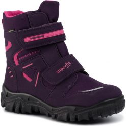 Śniegowce SUPERFIT - GORE-TEX 5-09080-90 D Lila/Rosa. Fioletowe śniegowce dziewczęce Superfit, bez zapięcia. W wyprzedaży za 249,00 zł.
