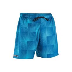 Spodenki surfing krótkie BBS 100 Square. Niebieskie koszulki męskie OLAIAN, m, bez wzorów, z poliesteru, sportowe, na fitness i siłownię. Za 29,99 zł.
