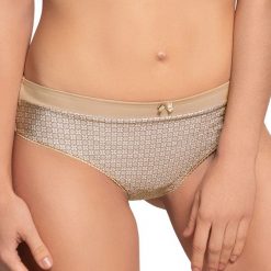 Figi klasyczne Andrea. Pomarańczowe majtki damskie marki Gaia, bez wzorów, z bawełny. Za 45,99 zł.