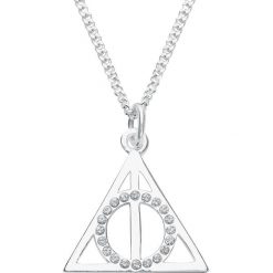 Harry Potter Deathly Hallows Naszyjnik srebrny. Szare naszyjniki damskie marki Harry Potter, srebrne. Za 324,90 zł.