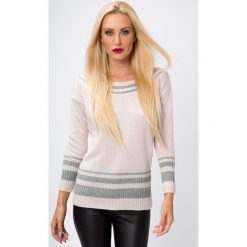 Sweter z wiązaniem z tyłu jasnoróżowy S13. Różowe swetry damskie marki Fasardi, s, bez wzorów, bez rękawów, bez kaptura. Za 59,00 zł.