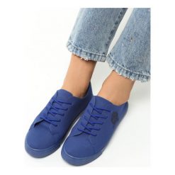 Trampki damskie slip on: Granatowe Tenisówki Margit