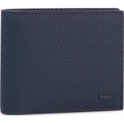 Duży Portfel Męski LACOSTE - Billfold Zip Case NH2826CE Peacoat 021. Niebieskie portfele męskie Lacoste, bez wzorów, ze skóry. Za 399,00 zł.