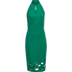 Sukienka z wycięciami bonprix zielony miętowy. Zielone sukienki damskie bonprix, bez wzorów, bez kołnierzyka, bez rękawów. Za 129,99 zł.