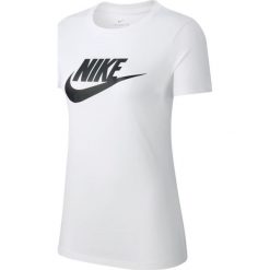 Koszulka Nike Wmns NSW Essential Icon Futura (BV6169-100). Koszulki damskie Nike, bez wzorów, z bawełny, bez kołnierzyka. Za 99,99 zł.