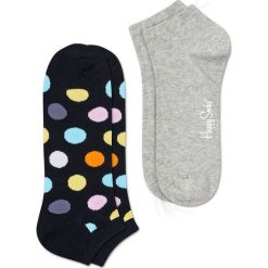 Happy Socks - Stopki Big Dot (2-pak). Szare skarpetki damskie marki Happy Socks, z bawełny. Za 49,90 zł.