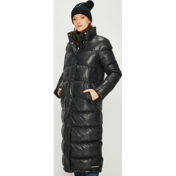 Calvin Klein Jeans - Kurtka puchowa. Czarne kurtki damskie Calvin Klein Jeans, s, bez wzorów, z poliesteru, długie. W wyprzedaży za 999,90 zł.