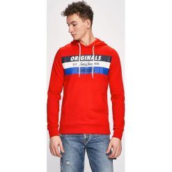 Jack & Jones - Bluza. Szare bluzy męskie Jack & Jones, s, z nadrukiem, z bawełny, z kapturem, bez rękawów, z kapturem. W wyprzedaży za 79,90 zł.