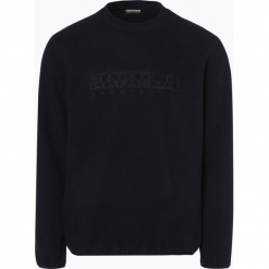 Napapijri - Męska bluza nierozpinana – Tame, niebieski. Szare bluzy męskie marki Napapijri, l, z materiału, z kapturem. Za 499,95 zł.